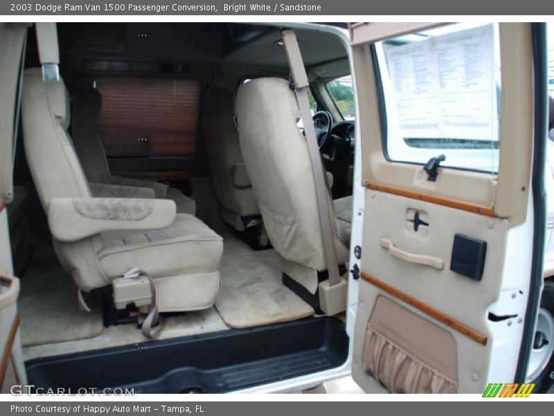 Bright White / Sandstone 2003 Dodge Ram Van 1500 Passenger Conversion