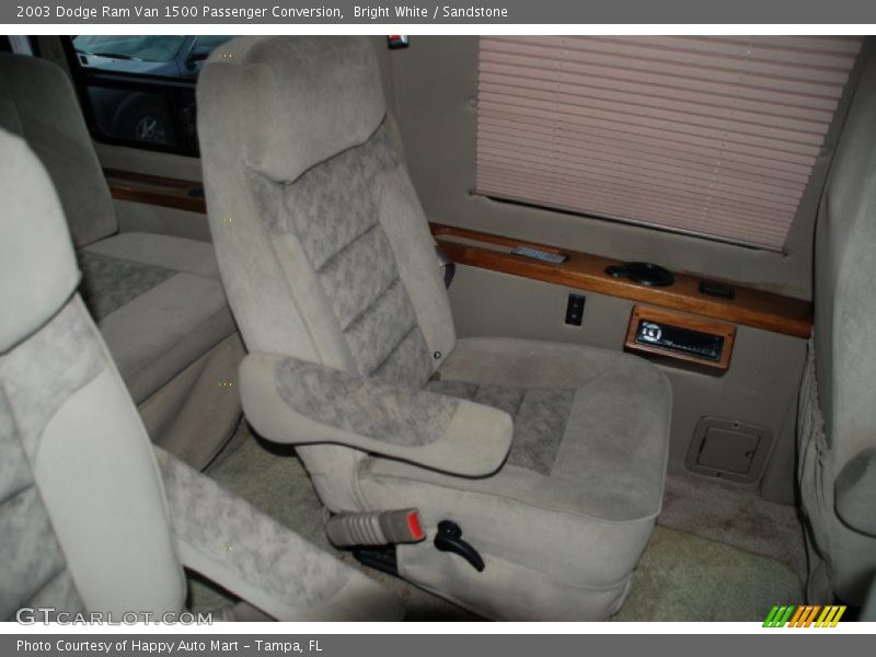 Bright White / Sandstone 2003 Dodge Ram Van 1500 Passenger Conversion