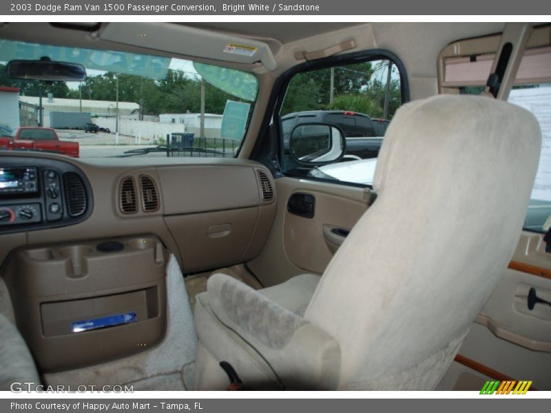 Bright White / Sandstone 2003 Dodge Ram Van 1500 Passenger Conversion