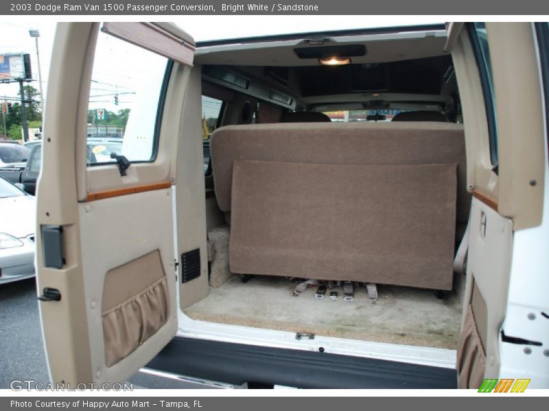 Bright White / Sandstone 2003 Dodge Ram Van 1500 Passenger Conversion