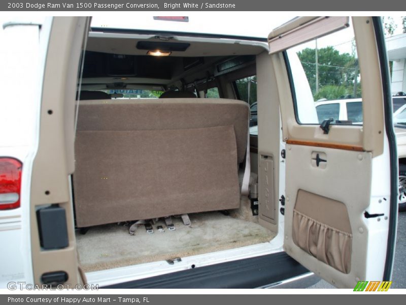 Bright White / Sandstone 2003 Dodge Ram Van 1500 Passenger Conversion