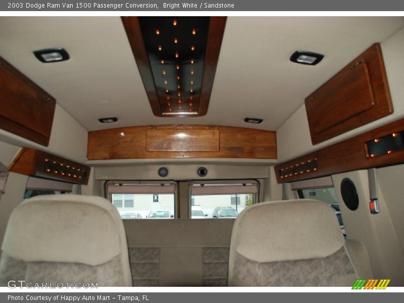 Bright White / Sandstone 2003 Dodge Ram Van 1500 Passenger Conversion