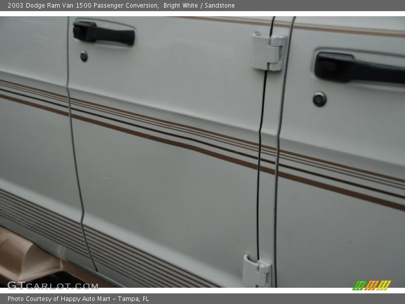 Bright White / Sandstone 2003 Dodge Ram Van 1500 Passenger Conversion