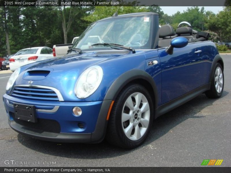 Hyper Blue Metallic / Panther Black 2005 Mini Cooper S Convertible