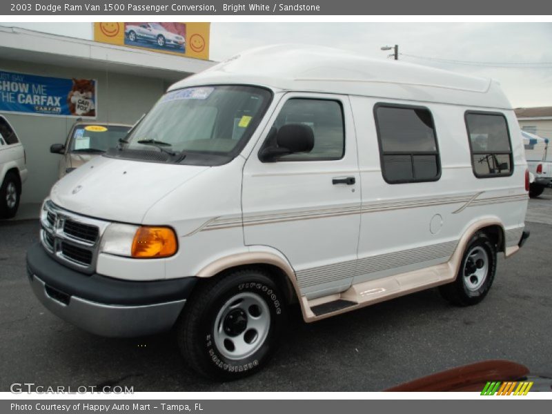 Bright White / Sandstone 2003 Dodge Ram Van 1500 Passenger Conversion