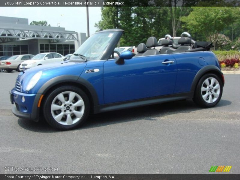 Hyper Blue Metallic / Panther Black 2005 Mini Cooper S Convertible