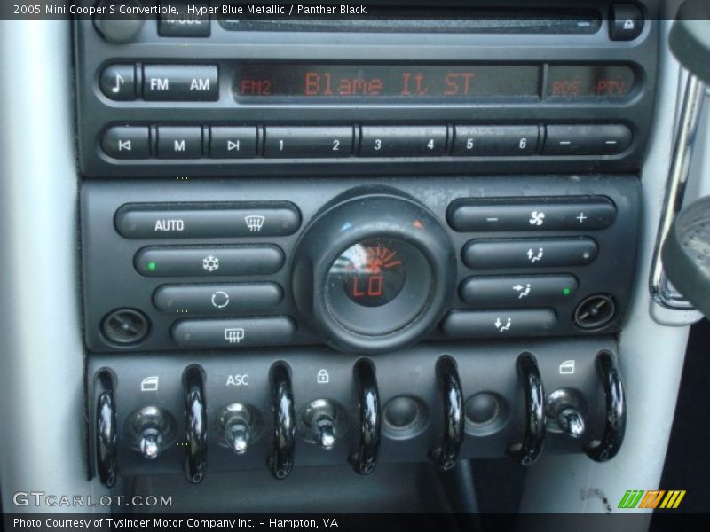 Controls of 2005 Cooper S Convertible