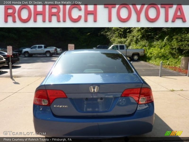 Atomic Blue Metallic / Gray 2008 Honda Civic EX Sedan