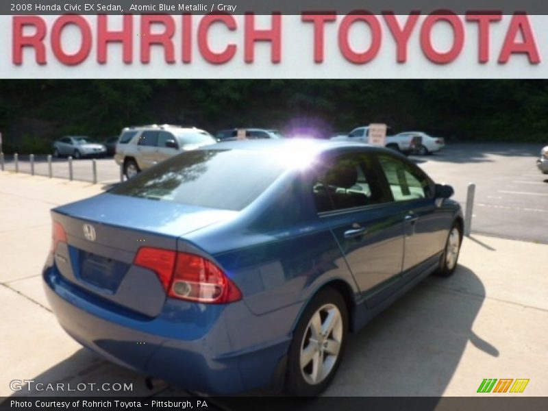 Atomic Blue Metallic / Gray 2008 Honda Civic EX Sedan