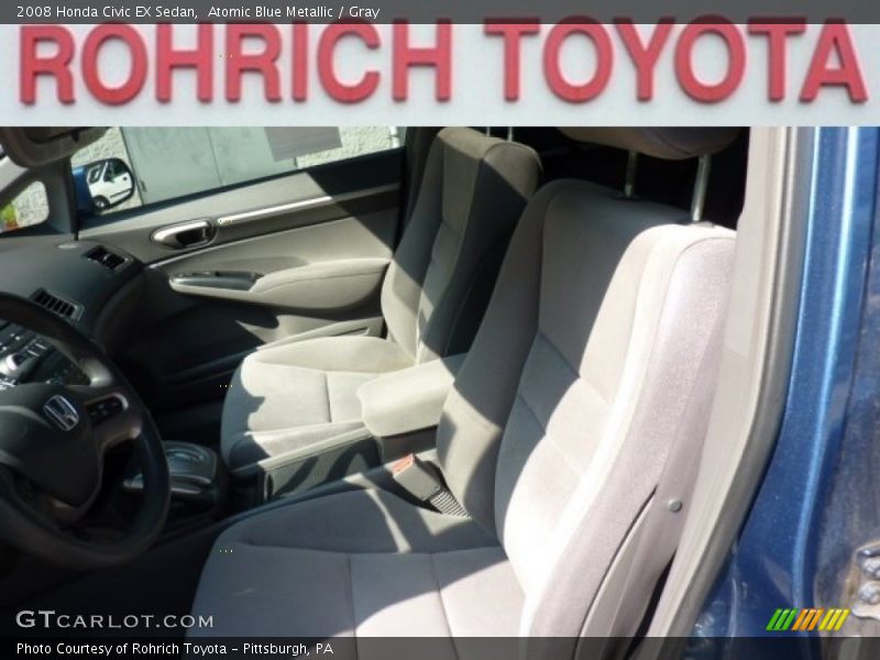 Atomic Blue Metallic / Gray 2008 Honda Civic EX Sedan