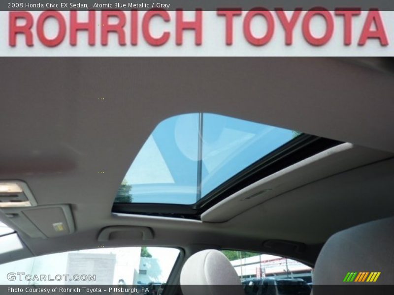 Atomic Blue Metallic / Gray 2008 Honda Civic EX Sedan
