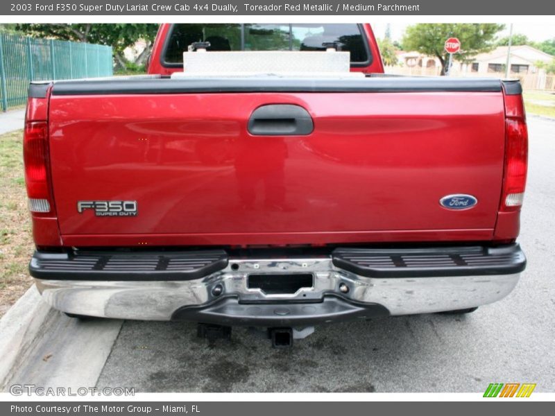 Toreador Red Metallic / Medium Parchment 2003 Ford F350 Super Duty Lariat Crew Cab 4x4 Dually