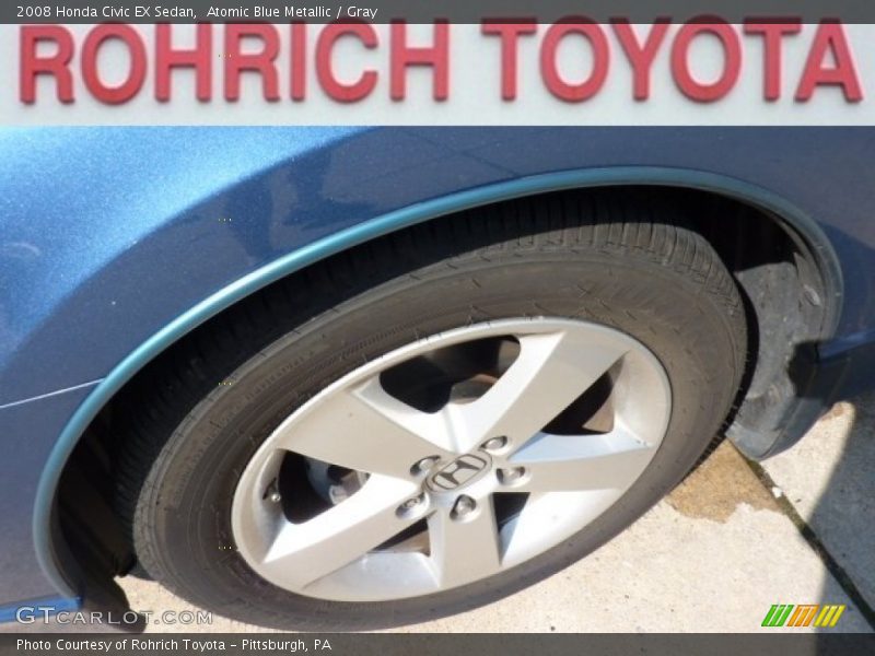 Atomic Blue Metallic / Gray 2008 Honda Civic EX Sedan