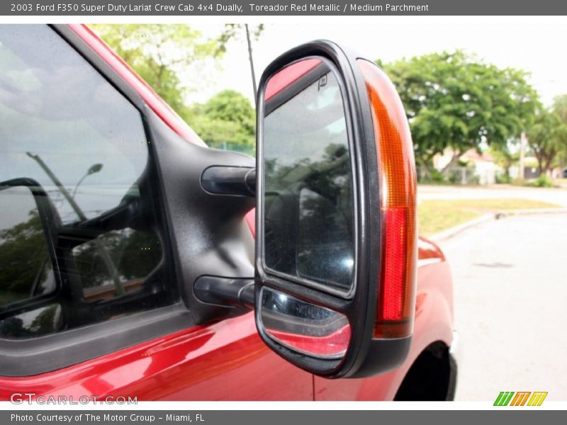 Toreador Red Metallic / Medium Parchment 2003 Ford F350 Super Duty Lariat Crew Cab 4x4 Dually