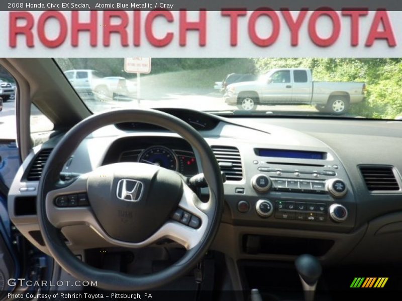 Atomic Blue Metallic / Gray 2008 Honda Civic EX Sedan