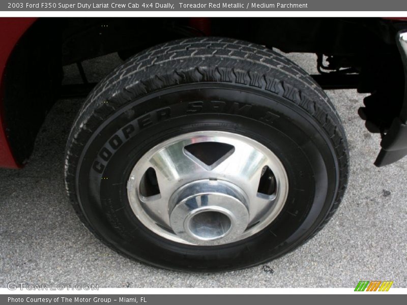 Toreador Red Metallic / Medium Parchment 2003 Ford F350 Super Duty Lariat Crew Cab 4x4 Dually