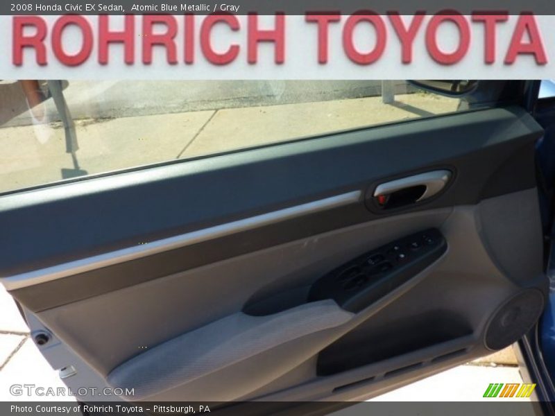 Atomic Blue Metallic / Gray 2008 Honda Civic EX Sedan