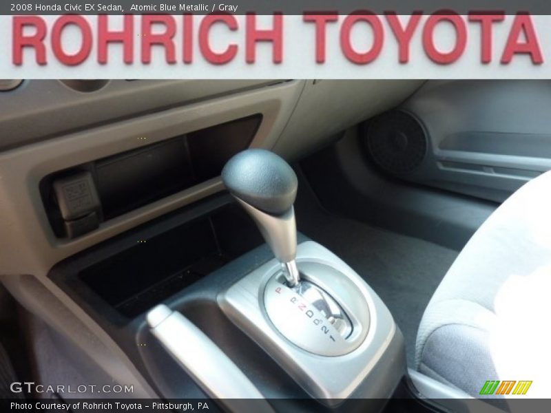 Atomic Blue Metallic / Gray 2008 Honda Civic EX Sedan