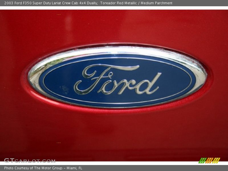 Toreador Red Metallic / Medium Parchment 2003 Ford F350 Super Duty Lariat Crew Cab 4x4 Dually