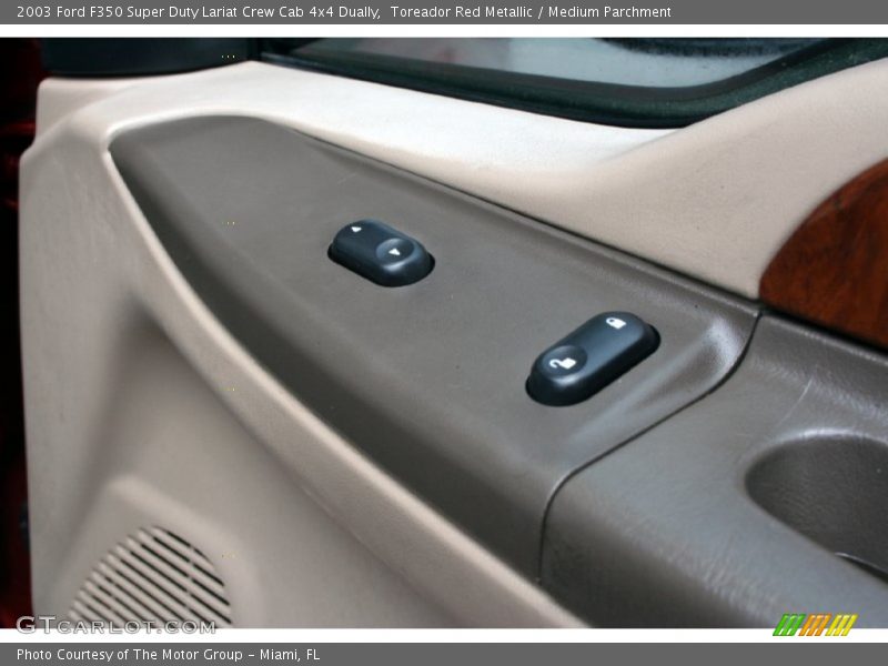 Toreador Red Metallic / Medium Parchment 2003 Ford F350 Super Duty Lariat Crew Cab 4x4 Dually