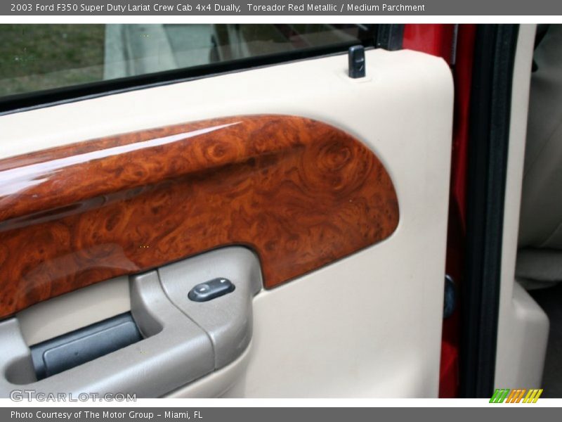 Toreador Red Metallic / Medium Parchment 2003 Ford F350 Super Duty Lariat Crew Cab 4x4 Dually