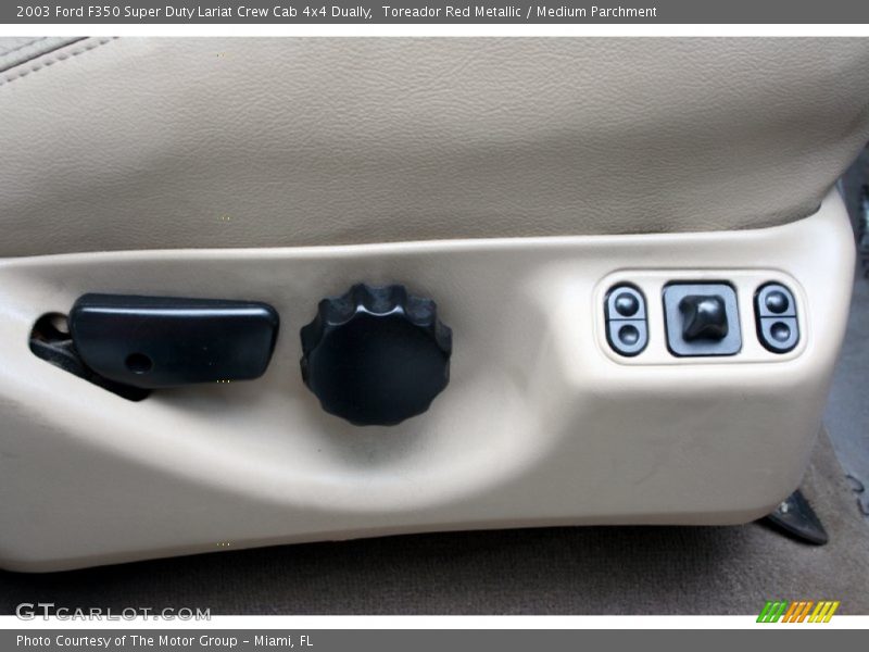 Toreador Red Metallic / Medium Parchment 2003 Ford F350 Super Duty Lariat Crew Cab 4x4 Dually