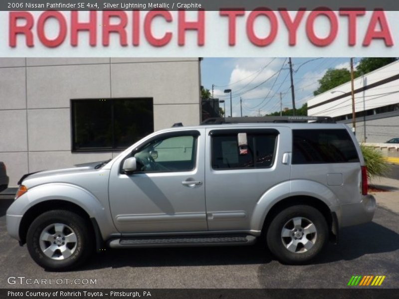 Silver Lightning Metallic / Graphite 2006 Nissan Pathfinder SE 4x4