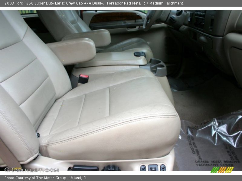 Toreador Red Metallic / Medium Parchment 2003 Ford F350 Super Duty Lariat Crew Cab 4x4 Dually
