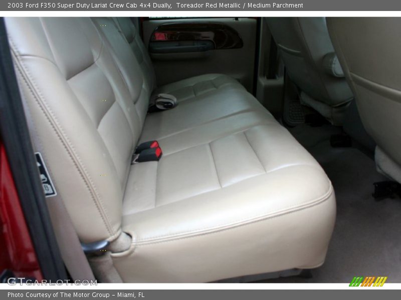 Toreador Red Metallic / Medium Parchment 2003 Ford F350 Super Duty Lariat Crew Cab 4x4 Dually