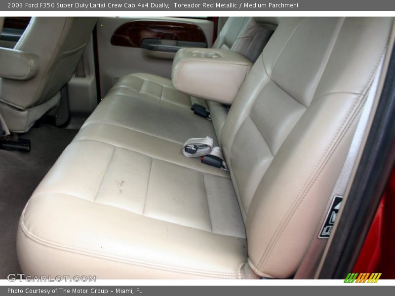 Toreador Red Metallic / Medium Parchment 2003 Ford F350 Super Duty Lariat Crew Cab 4x4 Dually