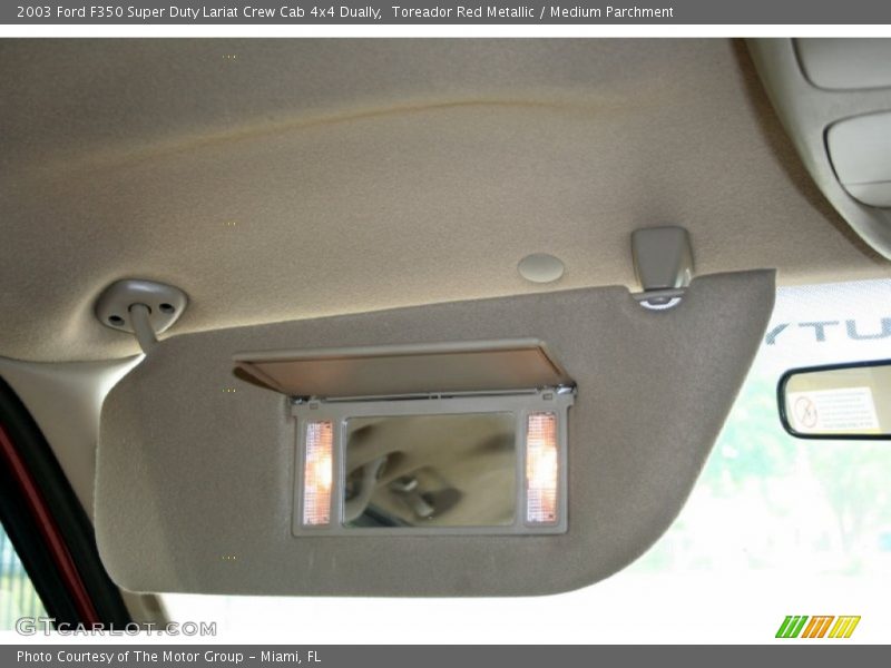 Toreador Red Metallic / Medium Parchment 2003 Ford F350 Super Duty Lariat Crew Cab 4x4 Dually
