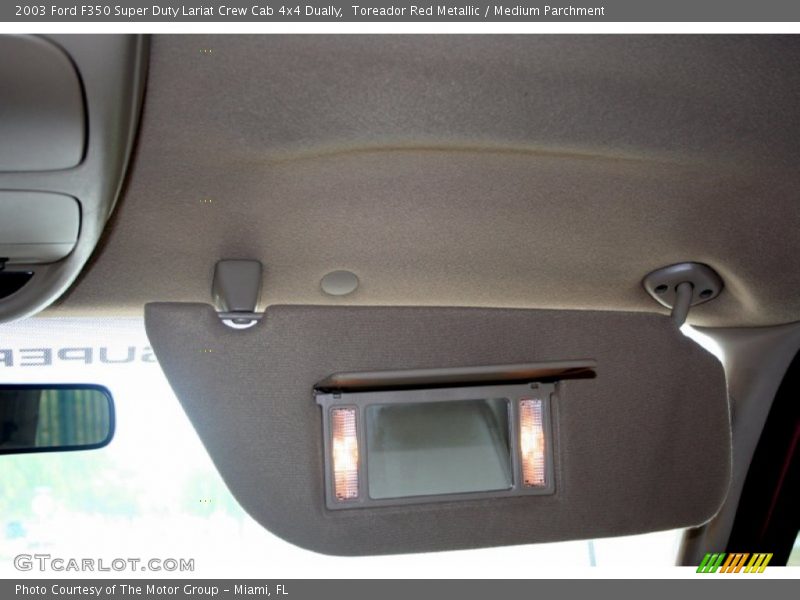 Toreador Red Metallic / Medium Parchment 2003 Ford F350 Super Duty Lariat Crew Cab 4x4 Dually