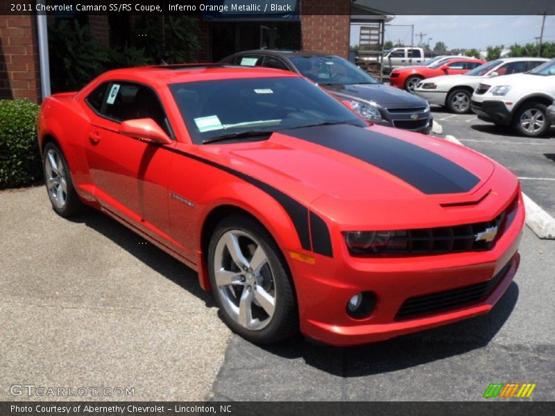 Inferno Orange Metallic / Black 2011 Chevrolet Camaro SS/RS Coupe