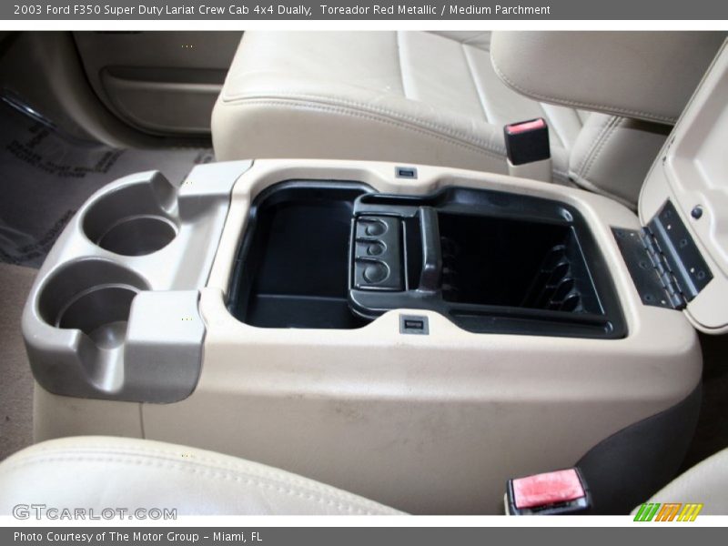 Toreador Red Metallic / Medium Parchment 2003 Ford F350 Super Duty Lariat Crew Cab 4x4 Dually