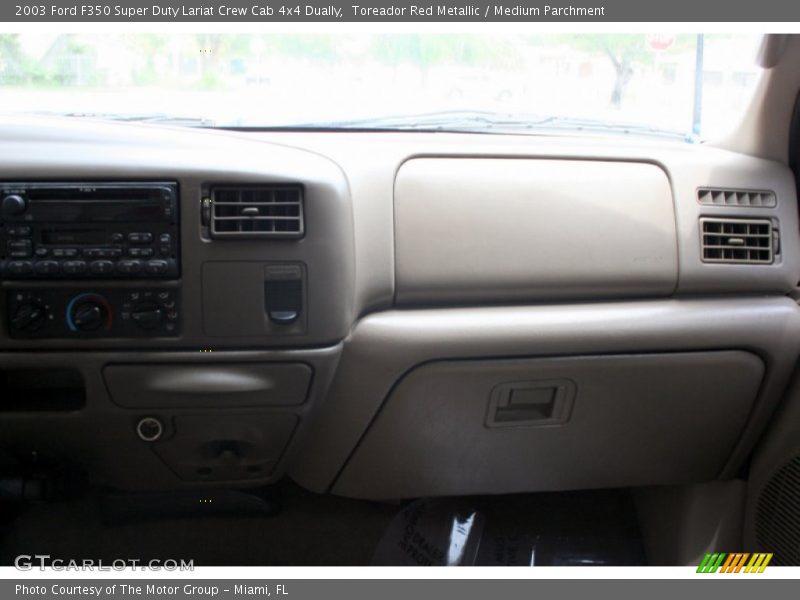 Toreador Red Metallic / Medium Parchment 2003 Ford F350 Super Duty Lariat Crew Cab 4x4 Dually