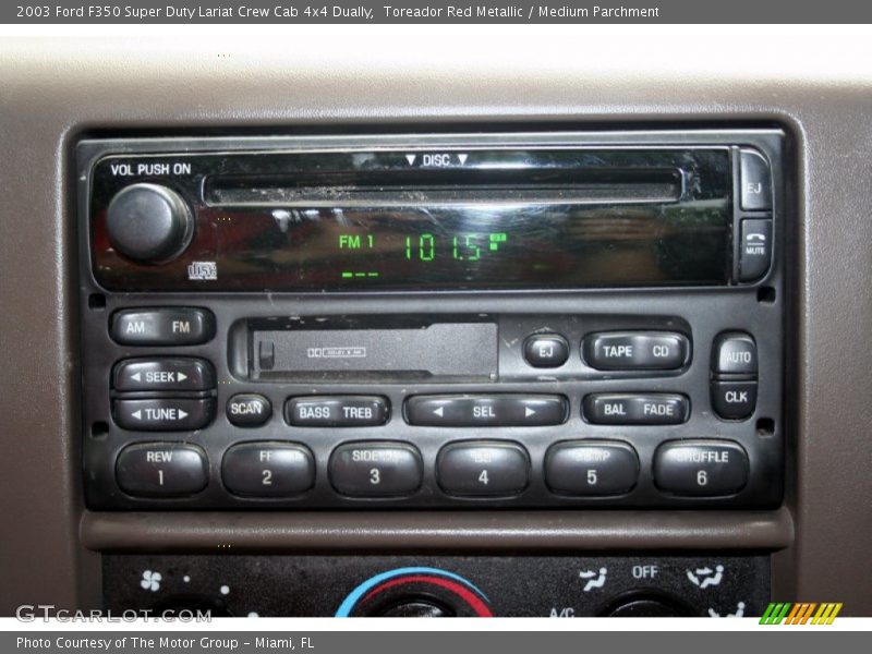 Toreador Red Metallic / Medium Parchment 2003 Ford F350 Super Duty Lariat Crew Cab 4x4 Dually