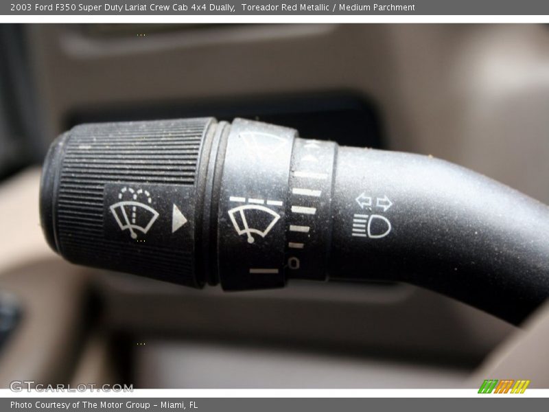 Toreador Red Metallic / Medium Parchment 2003 Ford F350 Super Duty Lariat Crew Cab 4x4 Dually