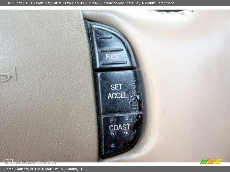 Toreador Red Metallic / Medium Parchment 2003 Ford F350 Super Duty Lariat Crew Cab 4x4 Dually
