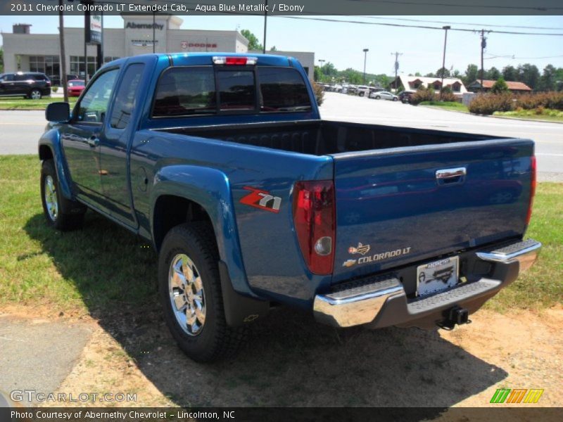 Aqua Blue Metallic / Ebony 2011 Chevrolet Colorado LT Extended Cab