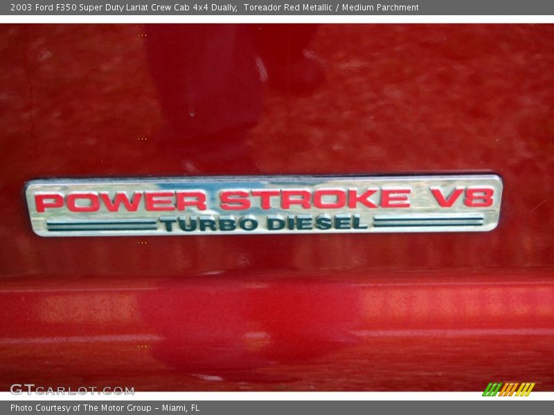 Toreador Red Metallic / Medium Parchment 2003 Ford F350 Super Duty Lariat Crew Cab 4x4 Dually