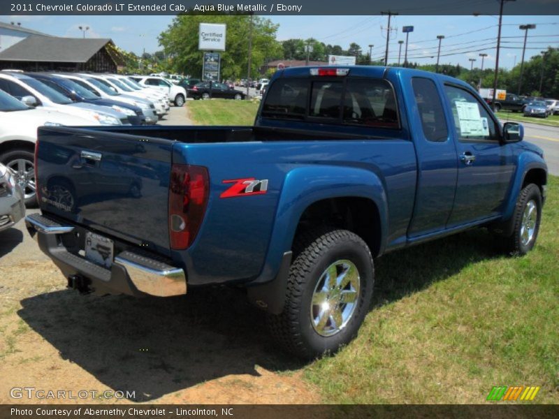 Aqua Blue Metallic / Ebony 2011 Chevrolet Colorado LT Extended Cab