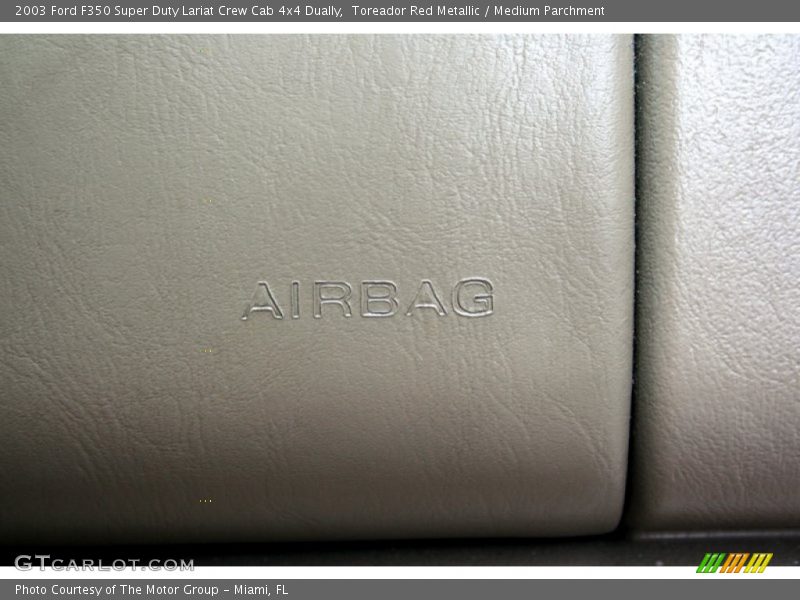 Toreador Red Metallic / Medium Parchment 2003 Ford F350 Super Duty Lariat Crew Cab 4x4 Dually