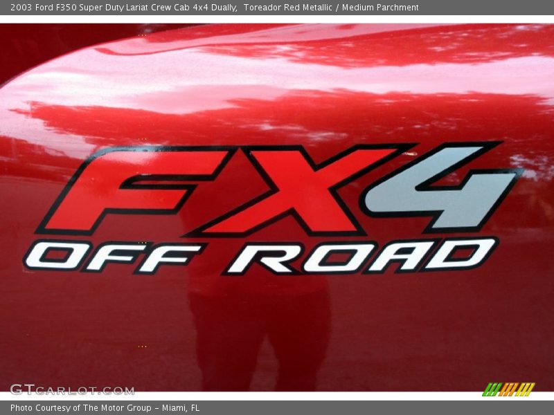 Toreador Red Metallic / Medium Parchment 2003 Ford F350 Super Duty Lariat Crew Cab 4x4 Dually