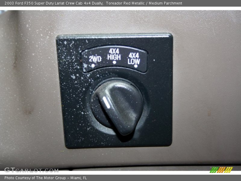 Toreador Red Metallic / Medium Parchment 2003 Ford F350 Super Duty Lariat Crew Cab 4x4 Dually
