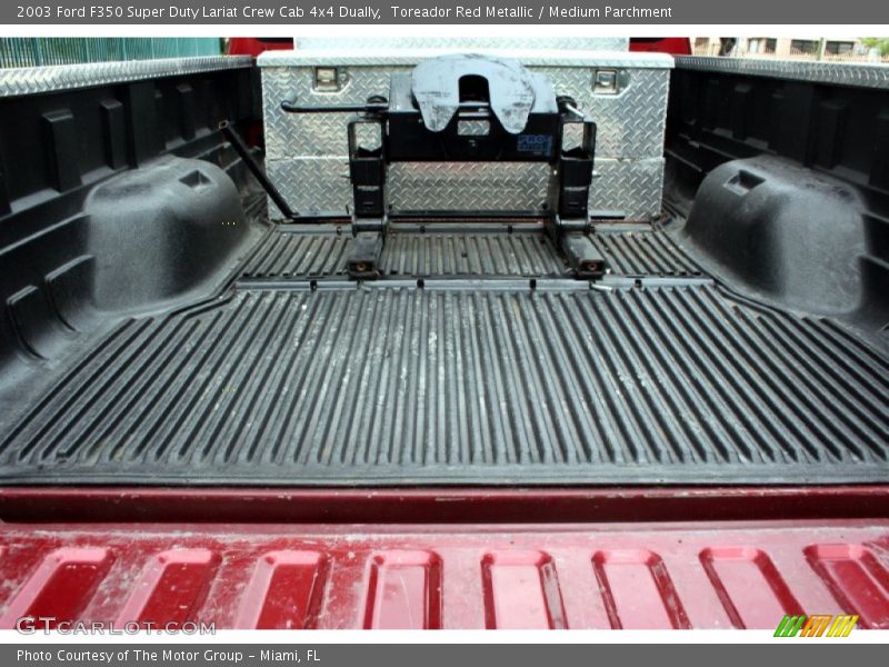 Toreador Red Metallic / Medium Parchment 2003 Ford F350 Super Duty Lariat Crew Cab 4x4 Dually