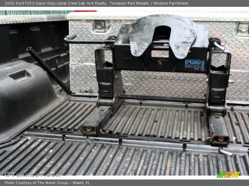 Toreador Red Metallic / Medium Parchment 2003 Ford F350 Super Duty Lariat Crew Cab 4x4 Dually