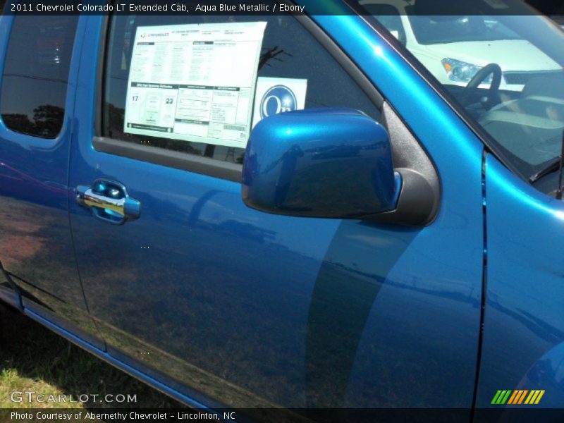 Aqua Blue Metallic / Ebony 2011 Chevrolet Colorado LT Extended Cab