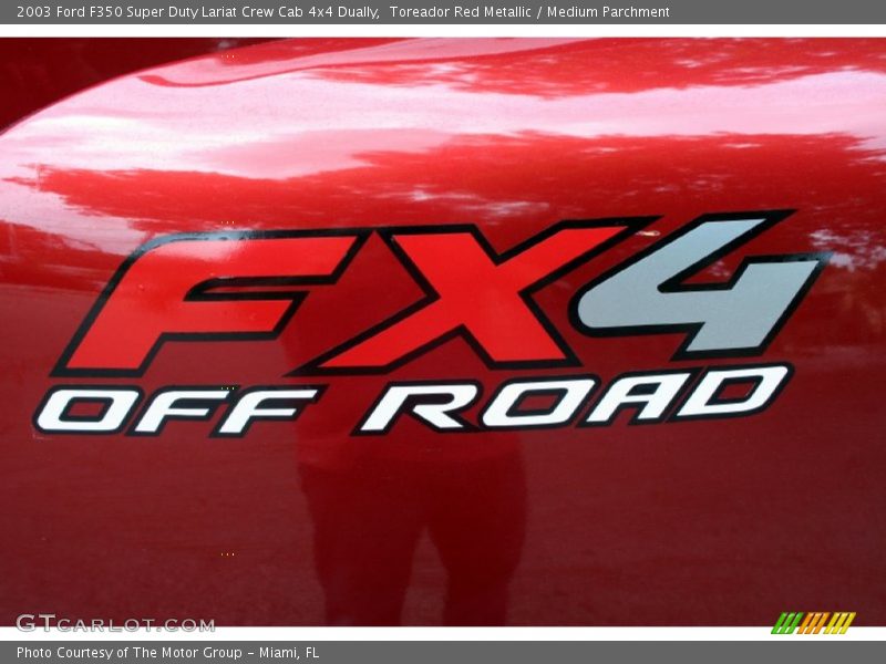 Toreador Red Metallic / Medium Parchment 2003 Ford F350 Super Duty Lariat Crew Cab 4x4 Dually