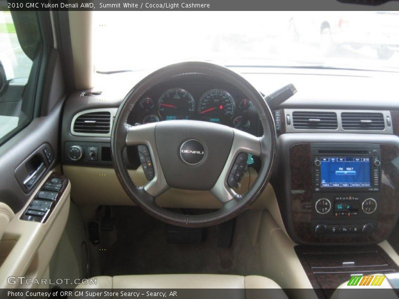Summit White / Cocoa/Light Cashmere 2010 GMC Yukon Denali AWD