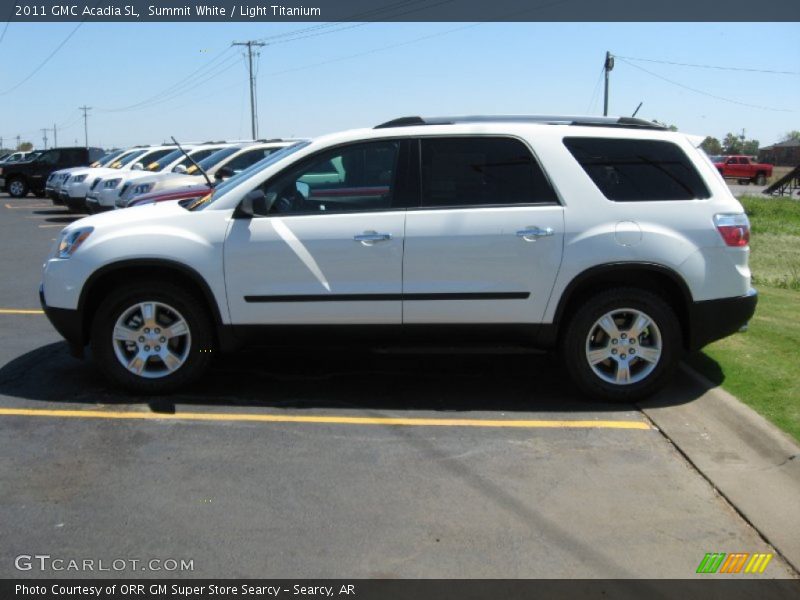 Summit White / Light Titanium 2011 GMC Acadia SL